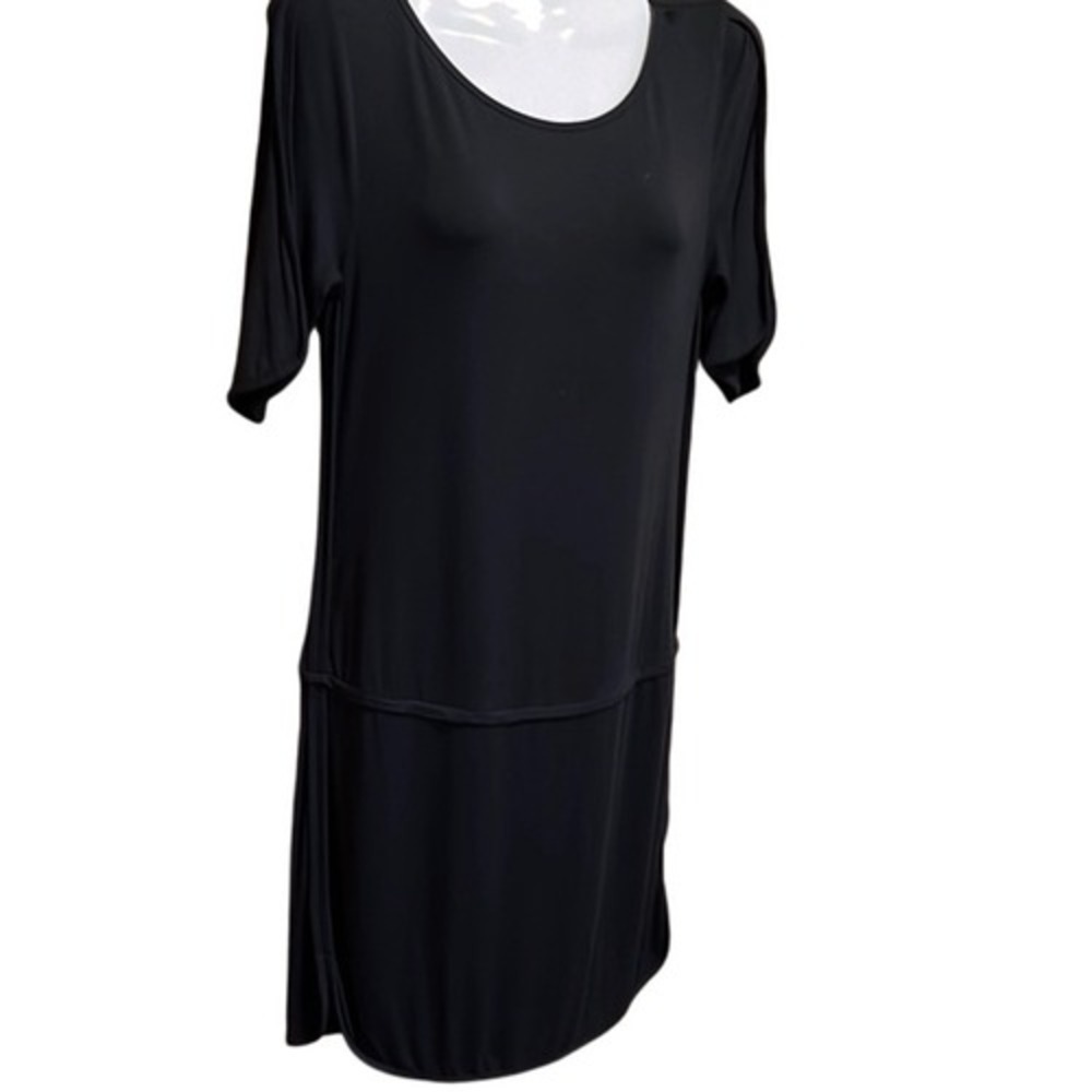 Tart‎ womens dress Size XS black modal blend pullover short sleeve knee length